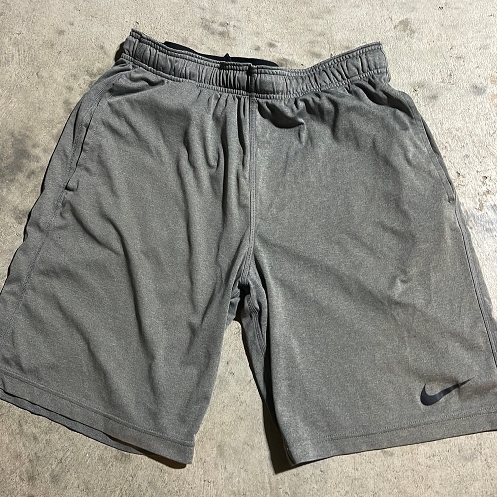 Nike football basketball shorts medium grey athletic lounging